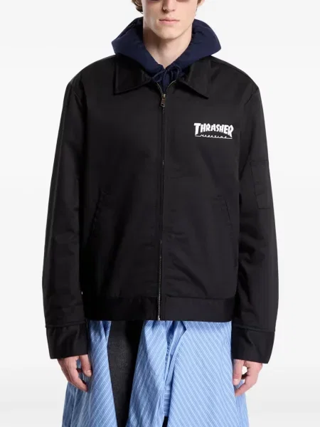 Geacă Thrasher cu broderie negru
