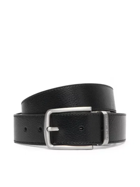 Emporio Armani pasek dwustronny skórzany czarny