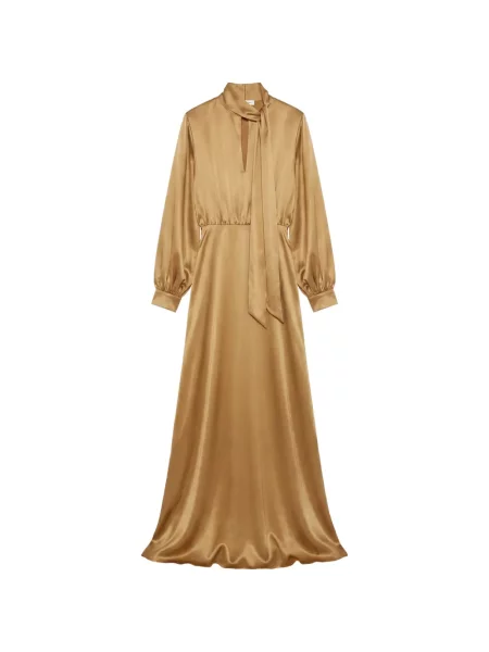 Lung rochie maxi Danamé cu legături galben