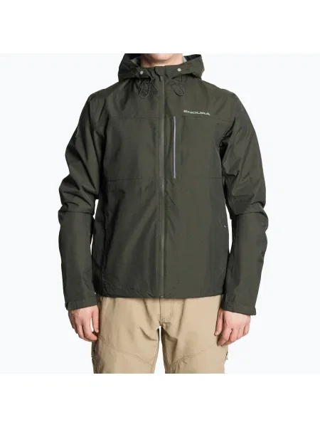 Geacă de ciclism pentru bărbați Endura Hummvee Waterproof Hooded bottle green verde