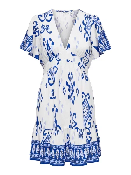 ONLY Rochie de vară ONLMORRISON albastru închis alb