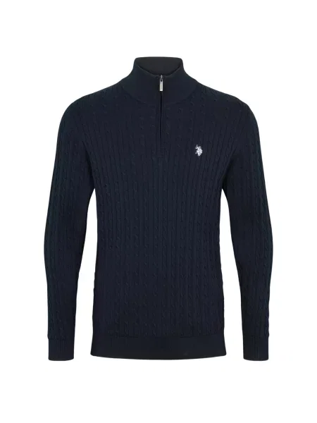 U.S. POLO ASSN. Pulover UMRomeo safir alb
