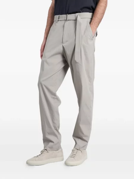 Cu centură pantaloni Low Brand gri