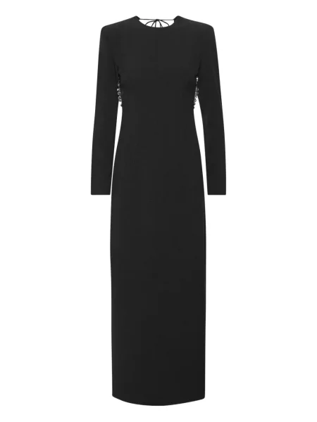 Maksi sukienka maxi Rotate Birger Christensen garniturowa czarna