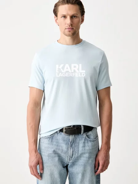 Karl Lagerfeld tricou pentru bărbați din cu albastru