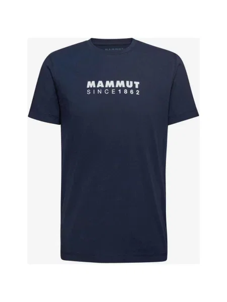 Koszulka Mammut Core Logo model krótki rękaw granatowy S biały