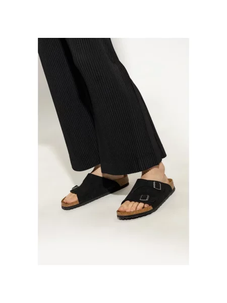 Klapki Birkenstock skórzane czarne