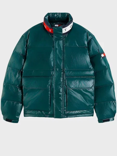 Джинсова куртка Tommy Jeans зелена