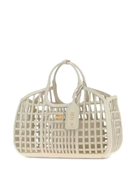 Geantă shopper Miu Miu din piele