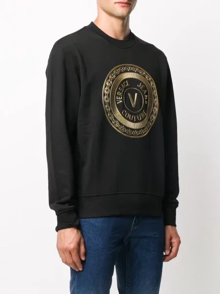 Pulover Versace Jeans Couture cu imagine negru