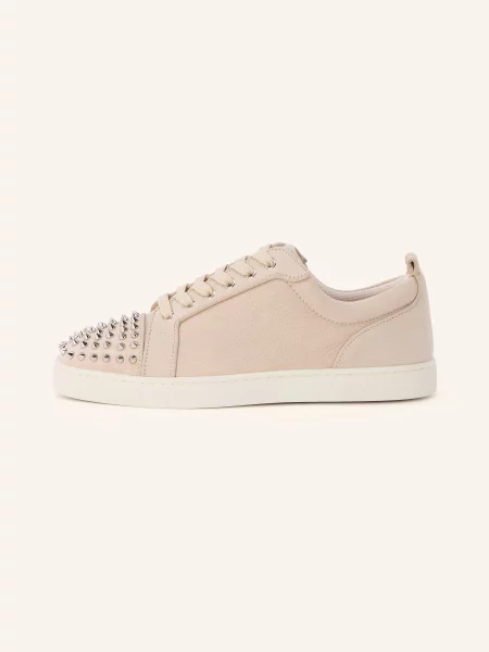 Christian Louboutin Sneakersy Louis Junior Z Nitami beige beżowe