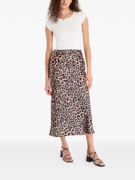 Fustă midi Guess cu imagine cu model leopard