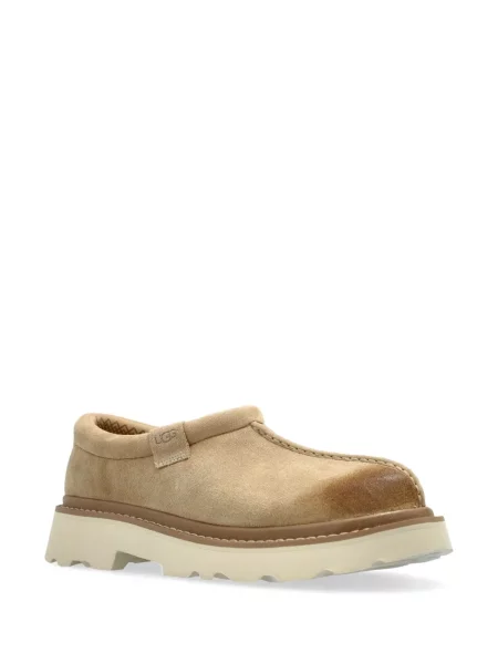 Papuci tip mules Ugg din piele bej