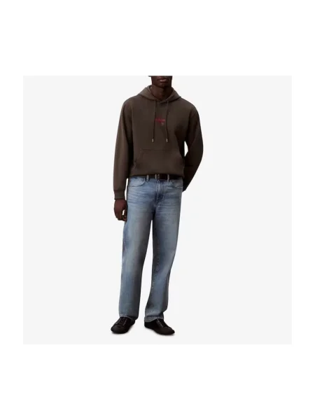 Geacă de blugi Calvin Klein Jeans din material terry gri
