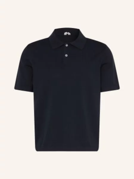 Arket Jerseyové Polo Tričko tmavě modrá