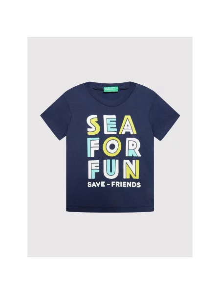 United Colors Of Benetton T-shirt tamnoplava