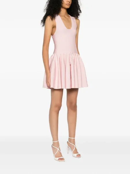 Rochie mini Brandon Maxwell tricotate de costum roz