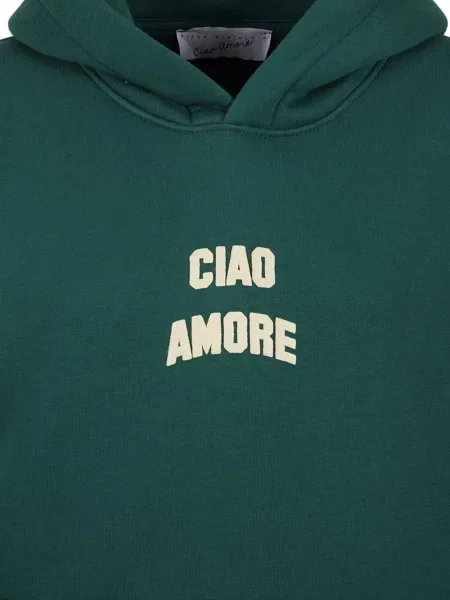 Hanorac cu glugă Giada Benincasa cu imagine verde