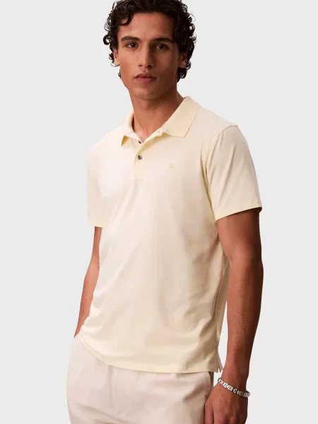 Стрейчевое поло Calvin Klein желтое