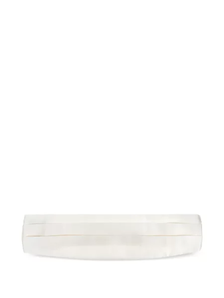 Curea Giorgio Armani din satin plisată alb