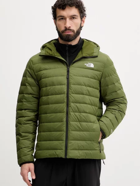 The North Face geacă petrecută pentru bărbați Classic Down verde
