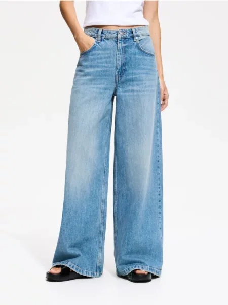 Reserved Blugi baggy fit albastru