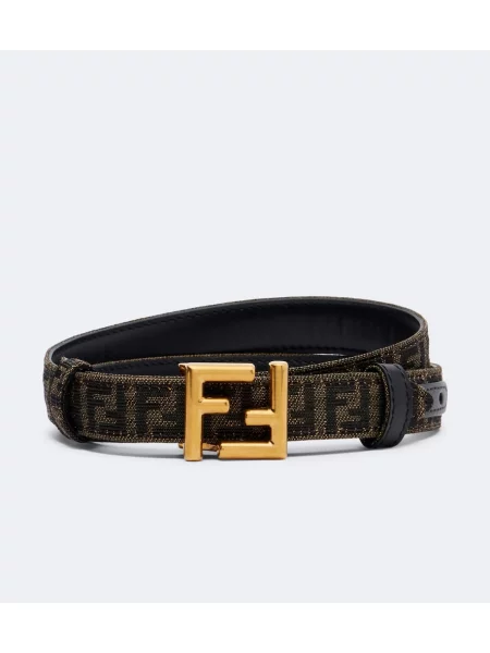 Cu centură reversibil curea Fendi negru