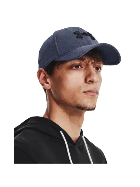 Шапка с козирка Under Armour синьо с апликация тъмносиньо
