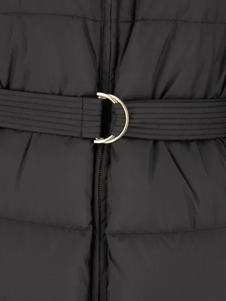 Ζωσμένος μπουφάν Max Mara με κουκούλα μαύρο