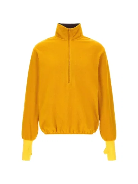 Pulover Entire Studios din fleece galben