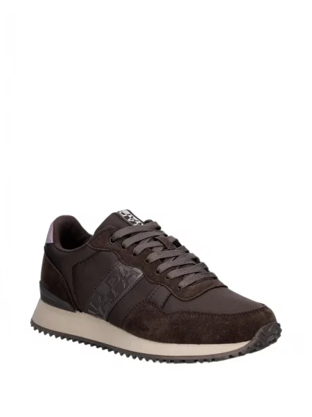 Szarvasbőr sneaker Napapijri autogrammal barna