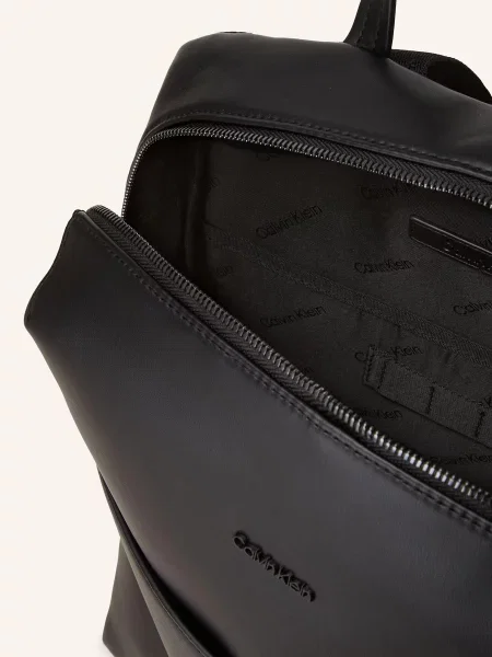 Lniana torba Calvin Klein czarna