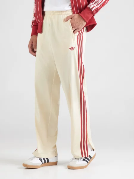 ADIDAS ORIGINALS Nohavice Firebird svetlobéžová červená