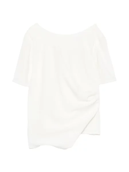 Bluză Kaos asimetrică drapată alb