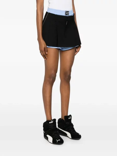 Pantaloni scurți Alexander Wang cu autograf negru