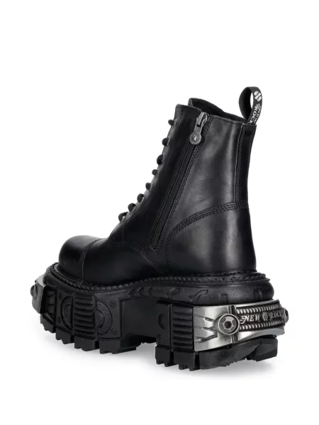 Botine New Rock cu platformă negru