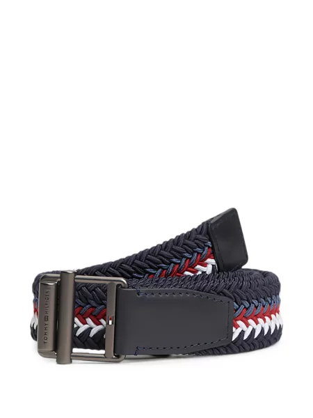 Cu centură curea Tommy Hilfiger țesută albastru