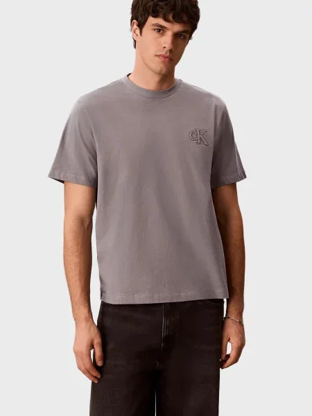 Футболка Calvin Klein Jeans из джерси серая
