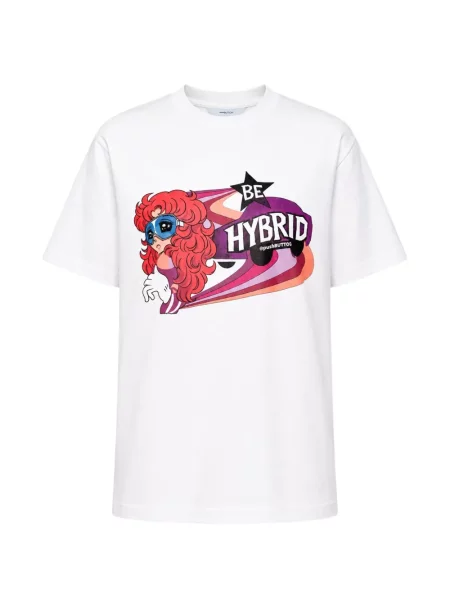 Tricou Pushbutton cu imagine alb