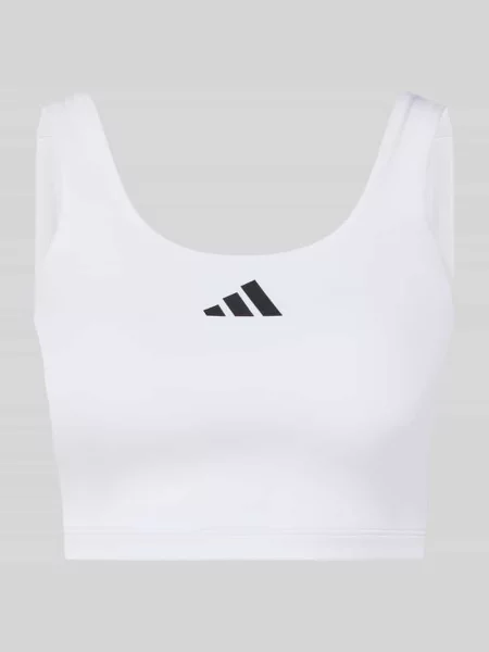 Biustonosz z nadrukiem z logo Adidas biały