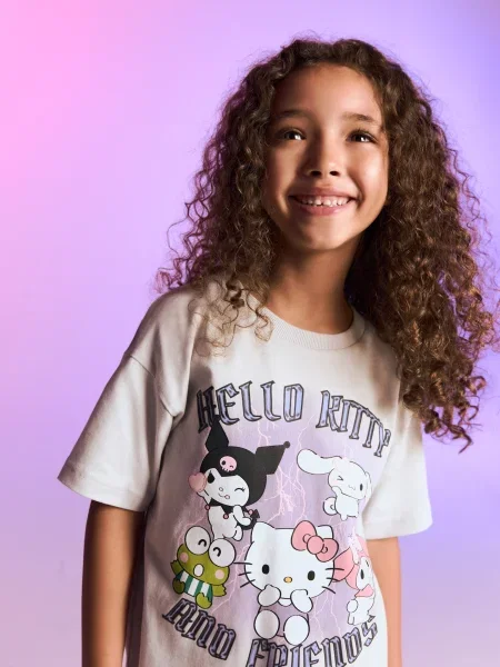 Reserved Tričko Hello Kitty a přátelé světle šedá