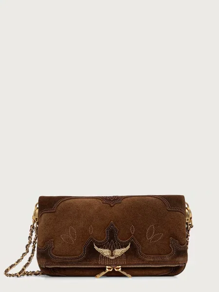 Body Zadig & Voltaire zamszowy brązowy