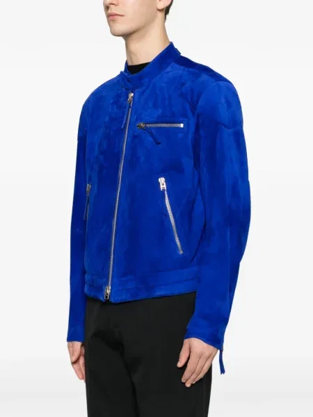 Велурено яке Tom Ford синьо