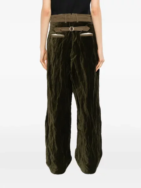 Pantaloni Gg In Red de catifea roșu