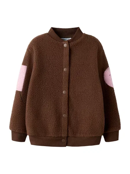 NAME IT Jachetă fleece NMFOLANA maro roz