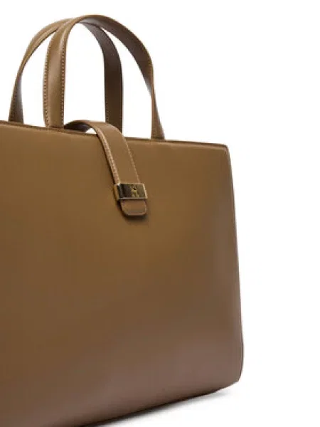 Tommy Hilfiger Torbica Th Heritage Satchel Smeđa bež