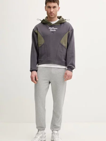 Hlače Puma s kapuco vijolična