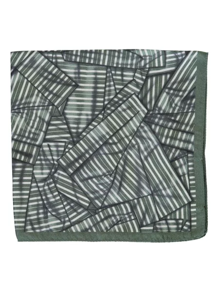 Fular Zegna cu imagine verde