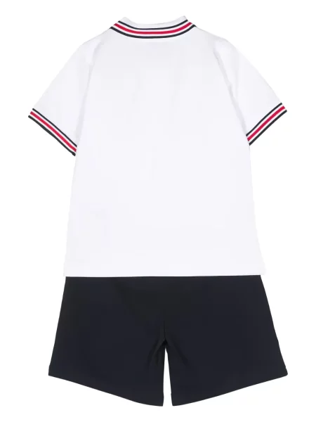 Koszulka polo dziecięca Moncler Enfant niebieska
