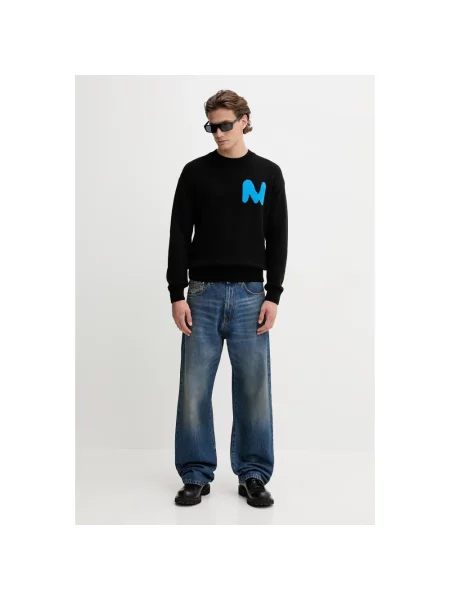 MSGM sweter wełniany czarny